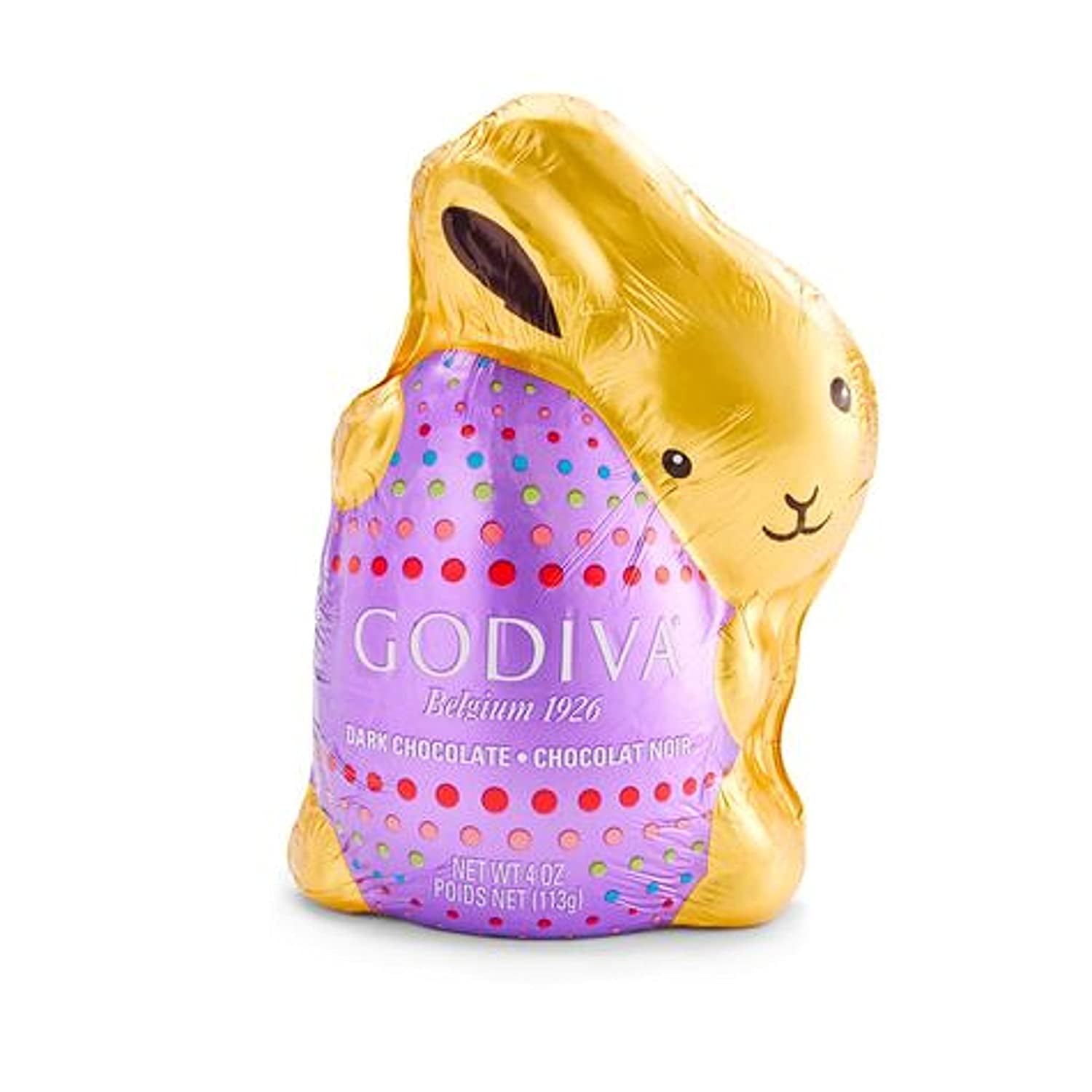 Godiva Chocolatier Dark Chocolate Bunny, Foil Wrapped, 4 oz.