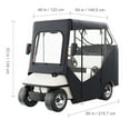 thumbnail image 3 of KFFKFF 2 Passenger Golf Cart Cover Waterproof Driving Enclosure 600D Polyester, 3 of 9