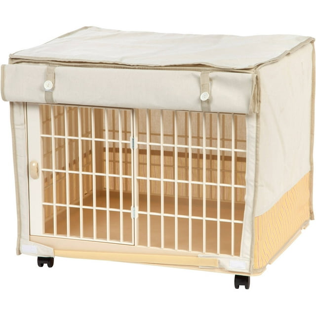 IRIS USA Covered Plastic Animal Cage, Beige, Extra Small