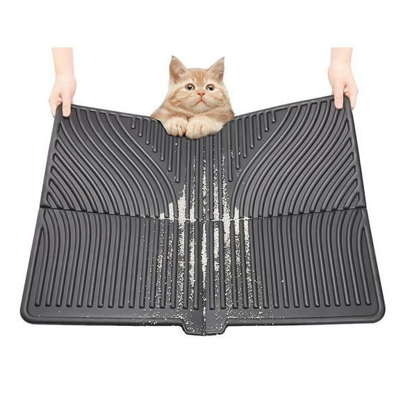 Mat, Trapping Mat Soft on Kitty Paws, Black
