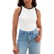thumbnail image 1 of Camisetas sin mangas de verano de color bloque de mujer ATHLECHIC, cuello redondo, ribeteadas, tamaño XL, blanco y negro, 1 of 5