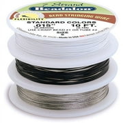 Stringing Wire 7-Strand .015 Inch (.38mm) Diameter 10ft 3/Pkg-Silv
