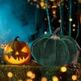 thumbnail image 6 of 7Pcs Assorted Artificial Velvet Pumpkins Small Decorative Foam Fabric Pumpkins for Fall Halloween Thanksgiving Table, 6 of 7