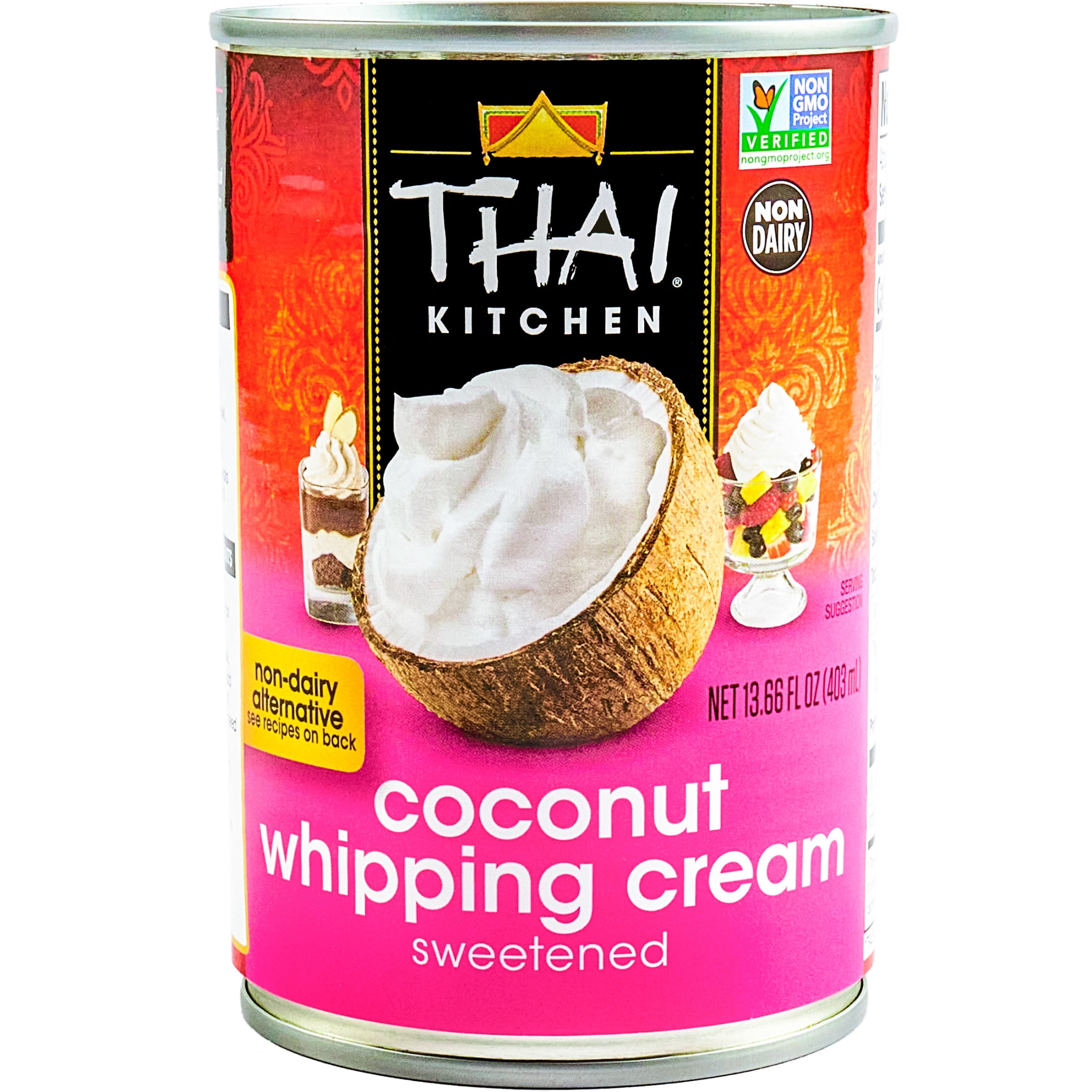 (6 pack) Thai Kitchen Sweetened Coconut Whipping Cream, 13.66 fl oz Can