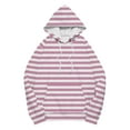 thumbnail image 4 of Womens Striped Hoodies Drawstring Adjustable Loose Relaxed Fit Pullover Sweater Blouses Fleece Long Sleeve Thermal Tops Comfy Fall Fashion Outfits Winter Clothes 2025, 4 of 5