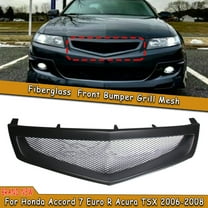 Car Front Bumper Hood Grille Grill For Accord 7 Euro R Acura TSX 2006 2007 2008 Matte Black