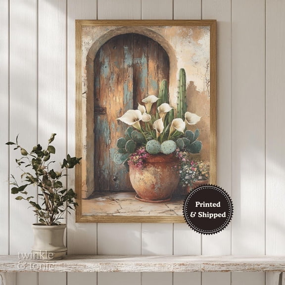 Calla Lily Cactus Southwest Decor Wall Art
