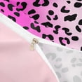 thumbnail image 4 of meiyoeat Pink Cheetah Print Twin Duvet Cover,Girly Animal Leopard Pattern Twin Bedding For Girl,Reversible,2 Pieces,1 Duvet Cover and 1 Pillowcase, 4 of 6