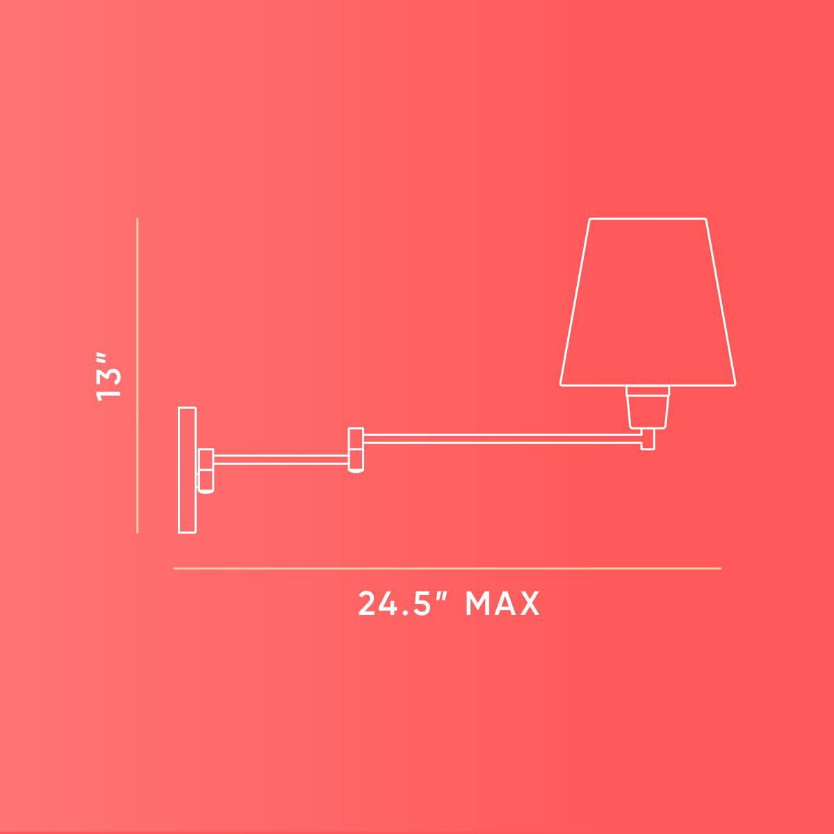 Avec Seymour Collection Modern Farmhouse Matte Black Wall Indoor Sconce with White Fabric Shade
