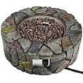 thumbnail image 6 of Costway 28'' Propane Gas Fire Pit Outdoor 40,000 BTUs Stone Finish Lava Rocks Cover Grey, 6 of 10