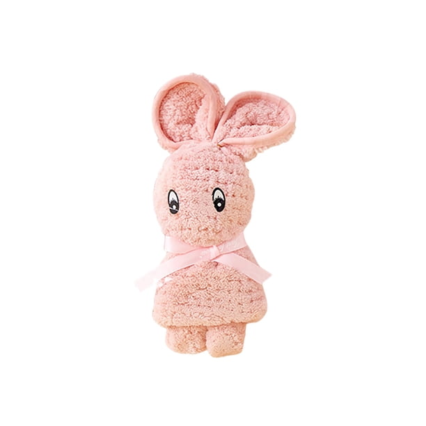Toallas de baño de coral polar, pequeñas toallas cuadradas, pañuelos, lindos conejos en forma de recuerdo, regalo.