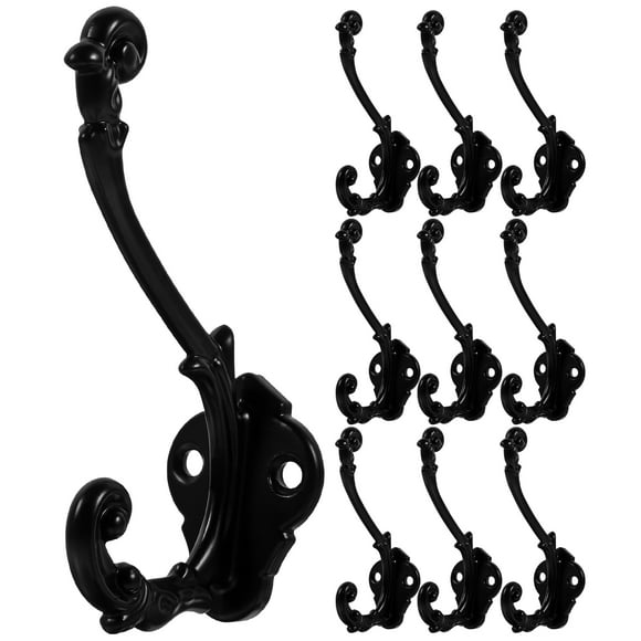 Shisuyan 10Pcs Antique Wall Hook Heavy Duty Coat Hooks Wall Mounted Hooks Hanging Coat Hook