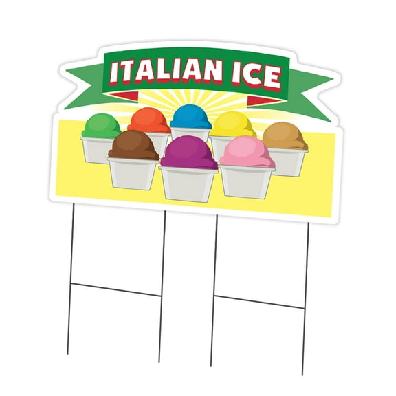 SignMission C-DC-2436-Italian Ice 24 x 36 in. Yard Sign & Stake - Italian Ice