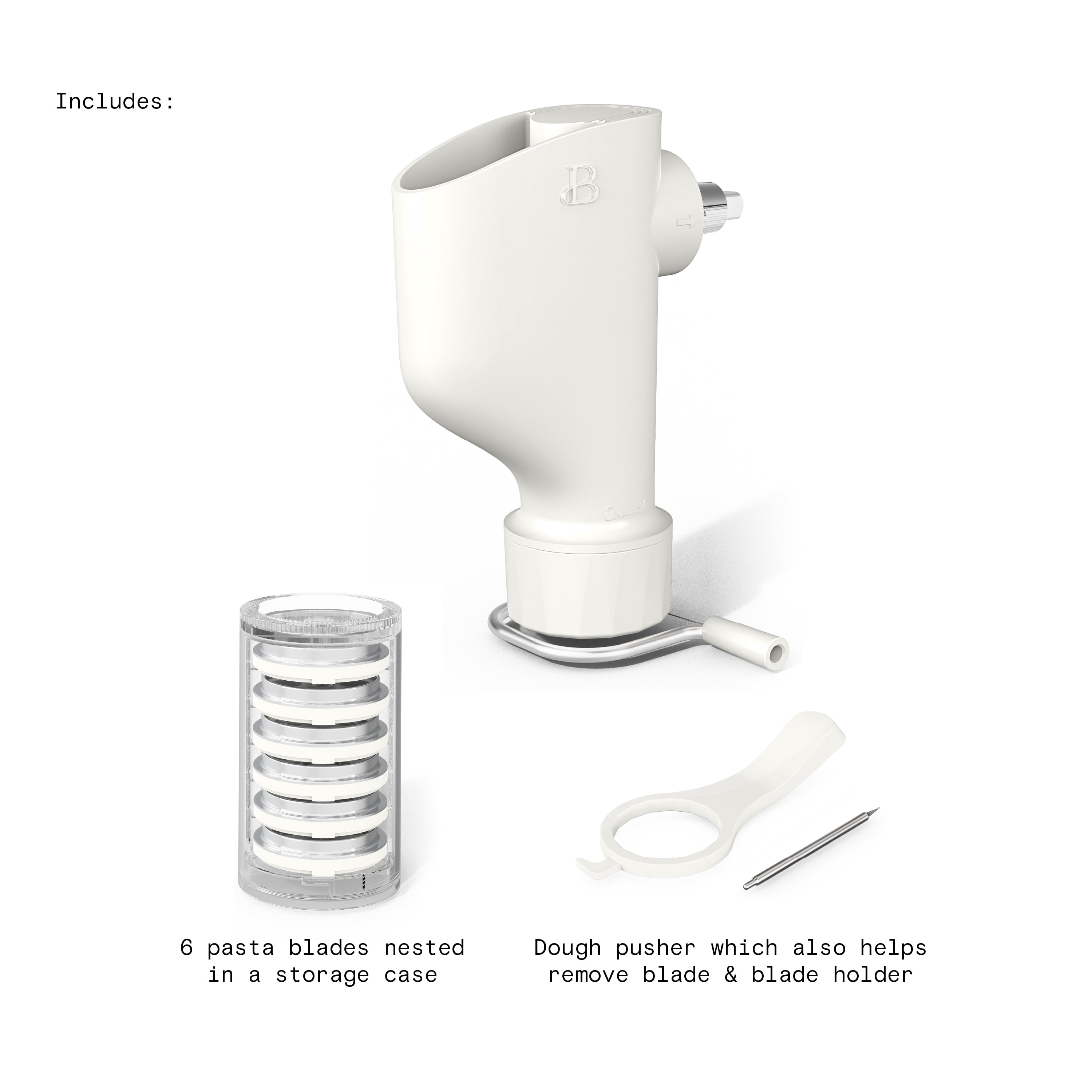 Beautiful Stand Mixer Pasta Maker Extruder Attachment by Drew Barrymore
