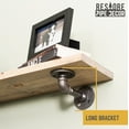thumbnail image 4 of 24 in. x 7.5 in. x 6.75 in. Driftwood Tan Restore Wood Wall Shelving with Industrial Steel Pipe L- Brackets, 4 of 8