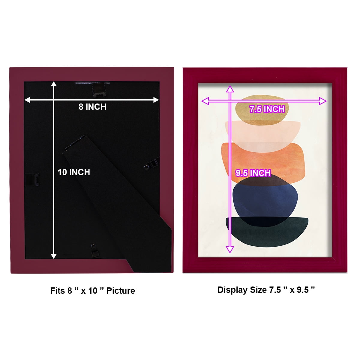 Mod Pods II -Framed Print w/glass-Cherry Red