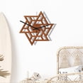 thumbnail image 5 of 30cm Decor Silent Large Geometric Modern Art Wood Wall Clock Wall Hanging Watch Triangle, 5 of 9