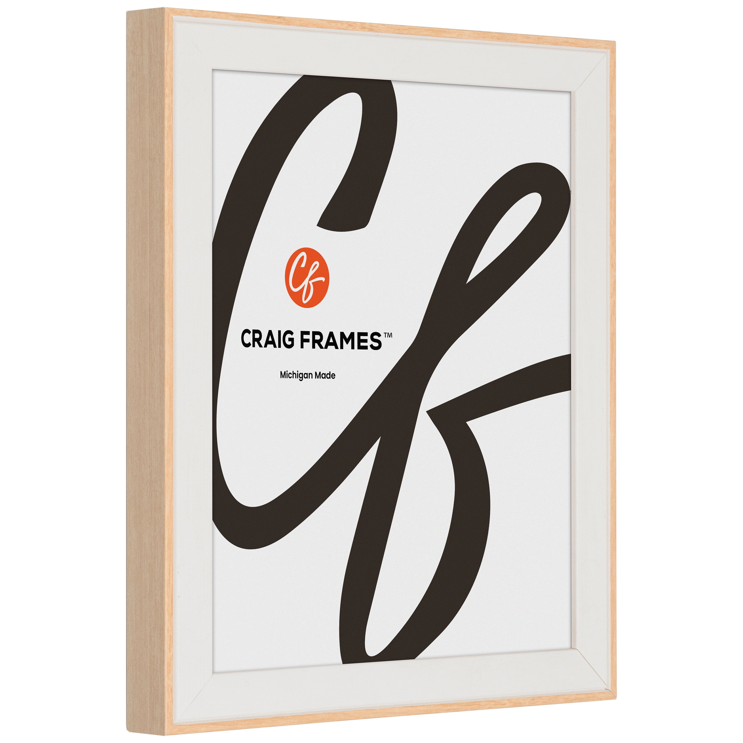 Craig Frames Acoustic, 22x28 Picture Frame Matted for an 18x24 Photo, Classic White