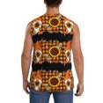 thumbnail image 4 of Balery Sunflower Gnomes and Bees Camisetas sin mangas para hombre, absorbe la humedad y protege contra el mal olor.-3X-Large, 4 of 7
