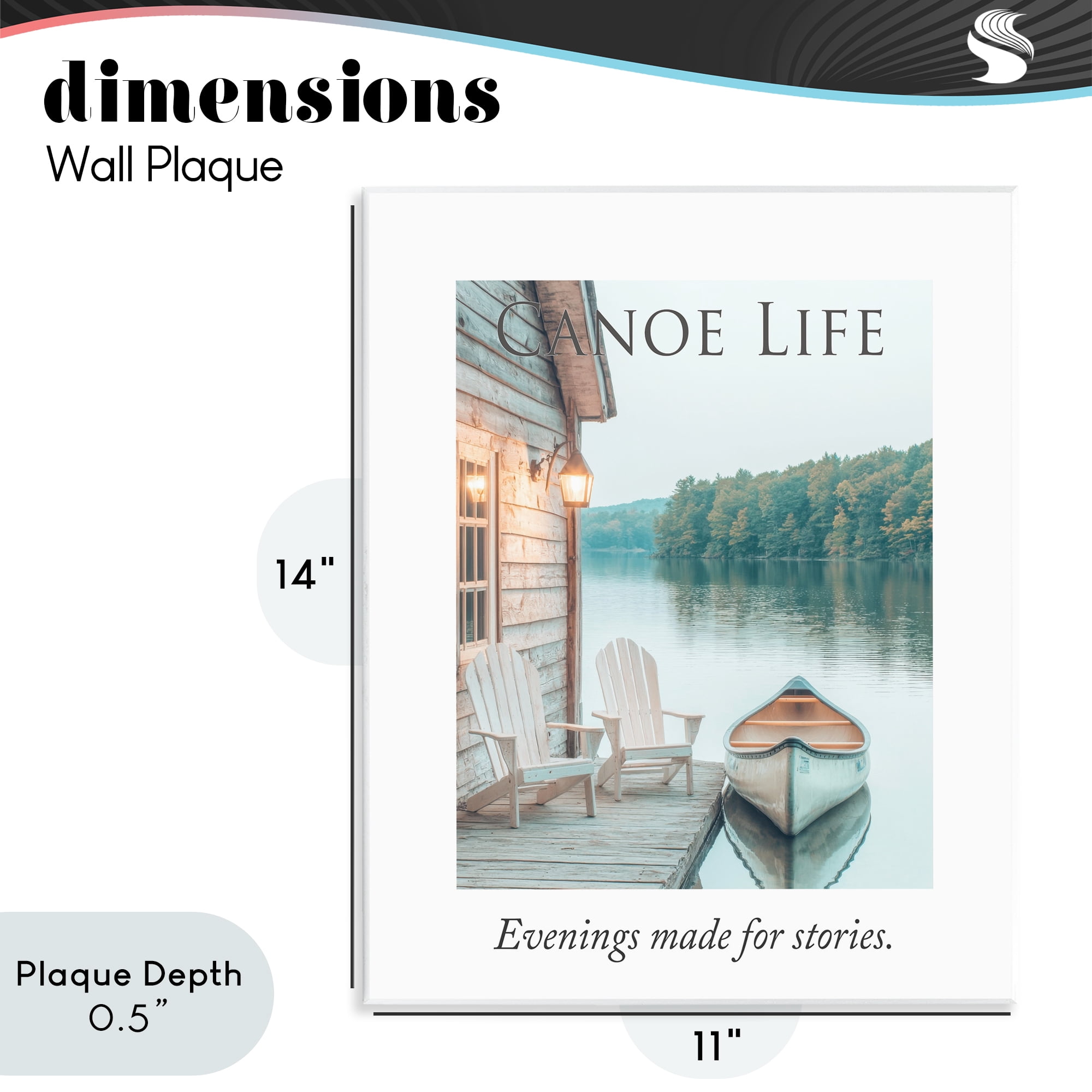 Stupell Industries Canoe Life Quote Wall Plaque Art, design by A Barefoot Stylist