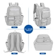 thumbnail image 5 of KOITHOT Mesh Backpack Heavy Duty, Stadium Approved Multi-Pocket Beach Backpacks for Adults, See Through Transparent Mesh Bookbag for School & Travel(Gray), 5 of 7