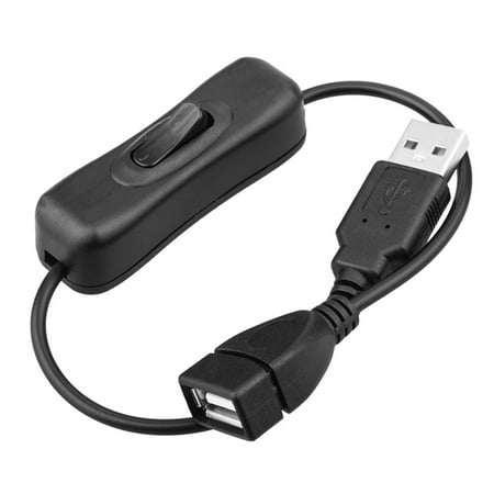 Raspberry Pi Usb Led TSV USB 2.0 to Short Micro USB Extension Cable Cord with Click Button Power On Off for Raspberry Pi Zero 3 Smartphone Tablet Cable Charger ()