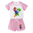 thumbnail image 3 of Ropa de verano para bebés, traje para niños y niñas, camiseta de dibujos animados de Super Mario, pantalones cortos, 2 unids/set, ropa informal para niños, conjuntos de la Patrulla Canina, 3 of 5