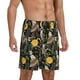 thumbnail image 2 of Balery Owls And Plants Pantalones cortos de pijama de punto de algodón para hombre con cinturilla y bolsillos-Large, 2 of 6