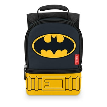 Thermos Kids Reusable Dual Compartment Lunch Box, Batman