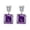Purple, variant on YYKihy Light Square Purple Zircon Earrings For Women Small Cube Zircon Earrings