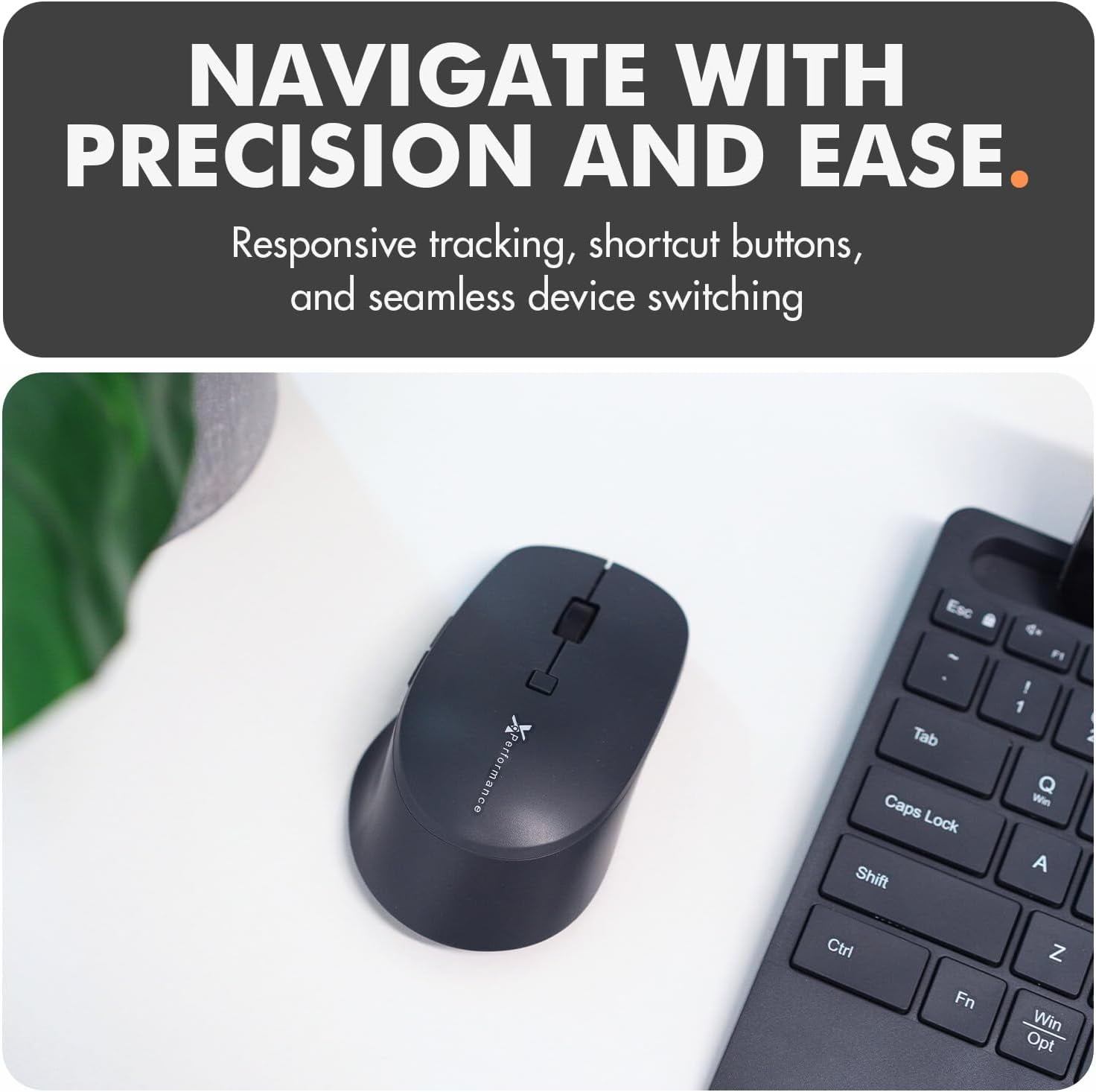 X9 Quiet Wireless Keyboard and Mouse Combo (Bluetooth + 2.4GHz) with Wrist Rest, Phone Holder, Silent, Multi-Device, Full-Size Ergonomic Keyboard Mouse Wireless Combo for Phone, Computer, Laptop, Mac