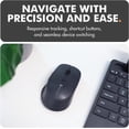 thumbnail image 5 of X9 Quiet Wireless Keyboard and Mouse Combo (Bluetooth + 2.4GHz) with Wrist Rest, Phone Holder, Silent, Multi-Device, Full-Size Ergonomic Keyboard Mouse Wireless Combo for Phone, Computer, Laptop, Mac, 5 of 9