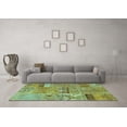 thumbnail image 3 of Ahgly Company Indoor Rectangle Patchwork Turquoise Blue Transitional Area Rugs, 6' x 9', 3 of 4