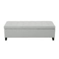 thumbnail image 2 of Noble House Wester field Light Grey Fabric Storage Ottoman, 2 of 9