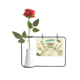 thumbnail image 1 of Hong Kong lugar tradicional china Botella de decoración de jarrones colgantes de flores rosas artificiales, 1 of 3