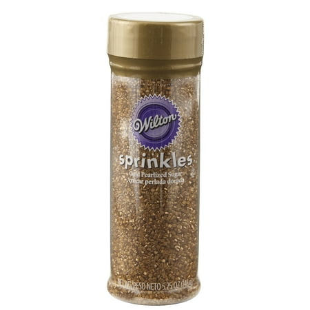 Sprinkles Icings - Wilton Gold Pearlized Sugar Sprinkles, 5.25 oz.
