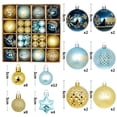 thumbnail image 6 of Tnobhg 44Pcs Christmas Ball Hanging Ornament Exquisite Pattern Christmas Tree Pendant for Festive Xmas Decoration, 6 of 8