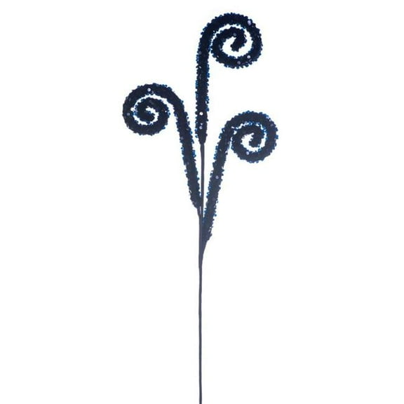 Vickerman RPQ251917 29 in. Black Sequin Swirl Spray - 3 per Bag