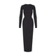 thumbnail image 3 of Faldas largas Vestido largo negro para mujer Color sólido Cuello redondo Slim Fit Traje de vacaciones para chica picante Cgtredaw Negro T S para Mujer, 3 of 7