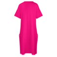thumbnail image 4 of Vestido de bolsillo suelto Rosa neón para mujer traje de festival ropa de mujer, 4 of 6