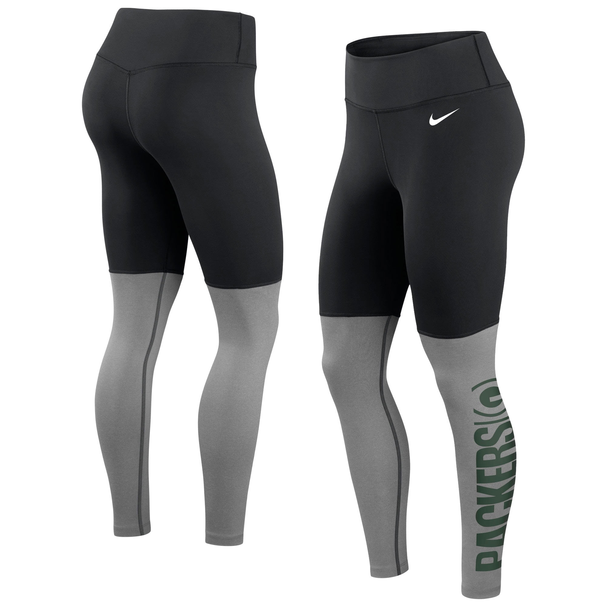 green and black nike leggings