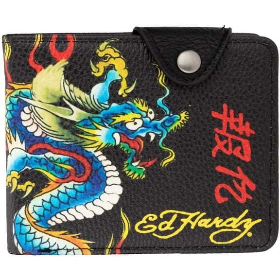 Ed Hardy Dragon Bifold Wallet - WI91626EHQA
