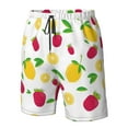 thumbnail image 5 of Naloa Strawberry and Lemon Men's Beach Shorts, Surfing shorts, Swim trunks, Quick Dry Swim Trunks for Surfing Beach Fun - 3X-Large, 5 of 9