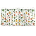thumbnail image 7 of Yayeee Kitchen Curtains Tier Set of 2 Light Filtering 57"x36" Over Sink Window Panels, Green Cute Vegetables, 7 of 7
