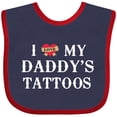 thumbnail image 3 of Inktastic I Love My Daddy's Tattoos Boys or Girls Baby Bib, 3 of 4