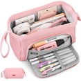 thumbnail image 1 of Estuche escolar rosa MACHAO de gran capacidad para niñas niños y estudiantes, 1 of 4