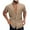 Khaki, variant on ZCFZJW Mens Casual Button Down Hawaiian Shirt Short Sleeve Waffled Textured Shirt Summer Beach Vacation Tees Tops with Pocket Khaki XXL