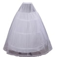 thumbnail image 5 of CYYPLAS 3 Hoop with Netting Elastic Half Slip Bridal Petticoat Underskirt Women's, 5 of 7