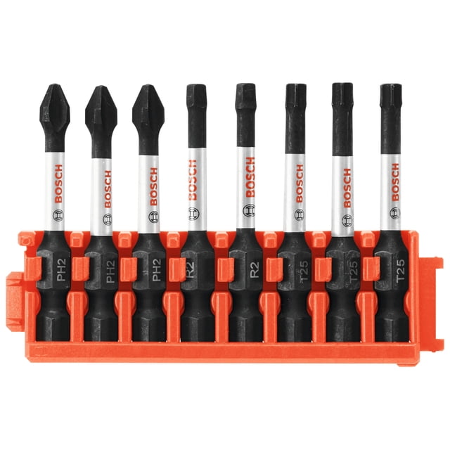 Juego de puntas Bosch CCSV208 de 8 piezas, 2 pulgadas, Impact Tough