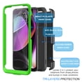 thumbnail image 6 of For Moto G 5G 2023 Case, Motorola Moto G 5G 2023 Holster Clip, Tekcoo [Tshell] Shock Absorbing [Black] Secure Swivel Locking Belt Defender Heavy Full Body Kickstand Carrying Tank Armor Cases, 6 of 6